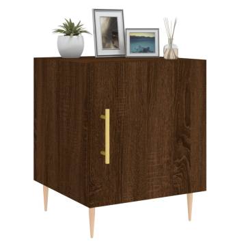 Bedside Cabinet Brown Oak - Modern Storage Solution | HipoMarket