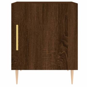 Bedside Cabinet Brown Oak - Modern Storage Solution | HipoMarket