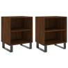 Elegant Brown Oak Bedside Cabinets - 2 pcs | Hipomarket