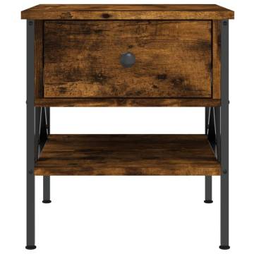 Smoked Oak Bedside Table - 40x42x45 cm | HipoMarket