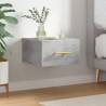 Wall-mounted Bedside Cabinet Concrete Grey 35x35x20 cm Colour concrete grey Quantity in Package 1 Number of 