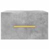 Wall-Mounted Bedside Cabinet in Concrete Grey - 35x35x20 cm