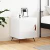 Bedside Cabinet High Gloss White 40x40x50 cm Engineered Wood Colour high gloss white Quantity in Package 1 