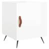 Stylish High Gloss White Bedside Cabinet - 40x40x50 cm