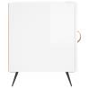 Stylish High Gloss White Bedside Cabinet - 40x40x50 cm