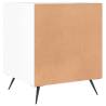 Stylish High Gloss White Bedside Cabinet - 40x40x50 cm