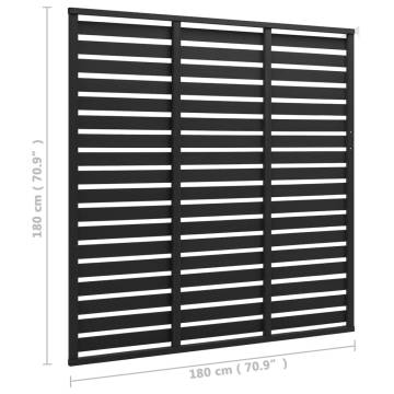 Fence Panel WPC 180x180 cm Black - Durable & Weather Resistant