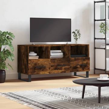 Stylish Smoked Oak TV Cabinet - Sturdy & Spacious Storage