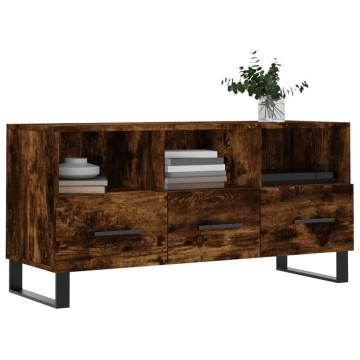 Stylish Smoked Oak TV Cabinet - Sturdy & Spacious Storage