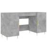 Elegant Concrete Grey Desk - 140x50x75 cm Engineered Wood