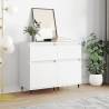 Sideboards 2 pcs White 40x35x70 cm Engineered Wood Colour white Quantity in Package 2 