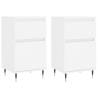 Elegant White Sideboards (2 pcs) - 40x35x70 cm Engineered Wood