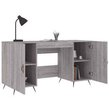 Elegant Grey Sonoma Desk - 140x50 cm | HipoMarket