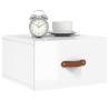 Wall-mounted Bedside Cabinets - High Gloss White | Hipo Market