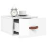 Wall-mounted Bedside Cabinets - High Gloss White | Hipo Market