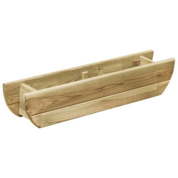 Garden Raised Bed 80x16x16 cm - Durable Pinewood Planter