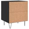 Black Bedside Cabinet - Engineered Wood 40x35x47.5 cm | Hipomarket