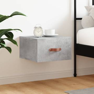 Wall-mounted Bedside Cabinet Concrete Grey | 35x35x20 cm