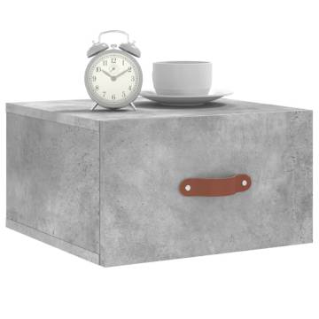 Wall-mounted Bedside Cabinet Concrete Grey | 35x35x20 cm