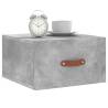 Wall-mounted Bedside Cabinet Concrete Grey | 35x35x20 cm