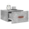 Wall-mounted Bedside Cabinet Concrete Grey | 35x35x20 cm