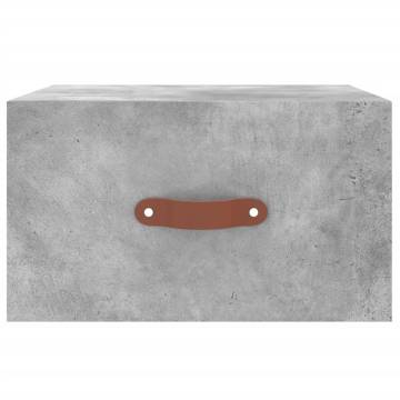 Wall-mounted Bedside Cabinet Concrete Grey | 35x35x20 cm