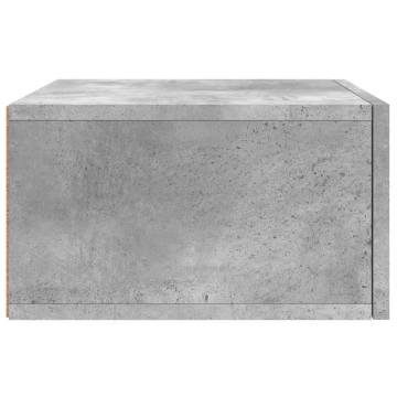 Wall-mounted Bedside Cabinet Concrete Grey | 35x35x20 cm