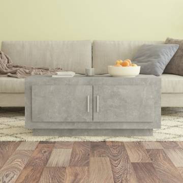 Stylish Concrete Grey Coffee Table - 102x50x45 cm | Hipo Market