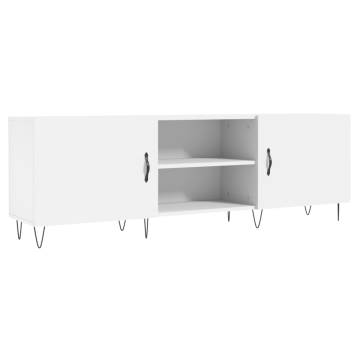 Stylish White TV Cabinet - 150x30x50 cm Engineered Wood