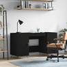 Desk Black 140x50x75 cm Engineered Wood Colour black 