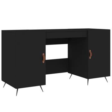 Elegant Black Desk 140x50 cm - Durable & Stylish | HipoMarket