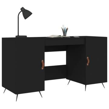 Elegant Black Desk 140x50 cm - Durable & Stylish | HipoMarket