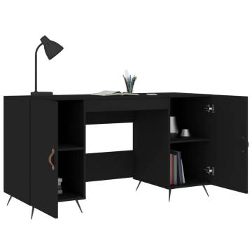 Elegant Black Desk 140x50 cm - Durable & Stylish | HipoMarket