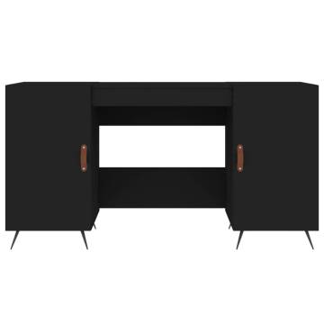 Elegant Black Desk 140x50 cm - Durable & Stylish | HipoMarket