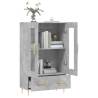 Stylish Highboard in Concrete Grey | 69.5x31x115 cm