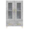 Stylish Highboard in Concrete Grey | 69.5x31x115 cm