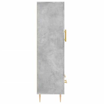 Stylish Highboard in Concrete Grey | 69.5x31x115 cm