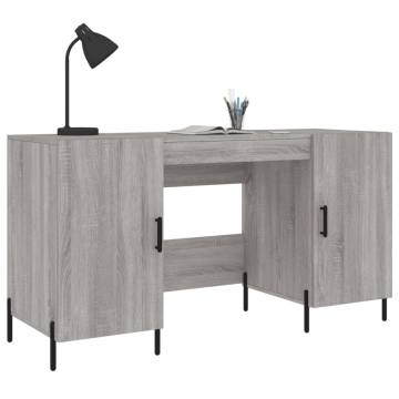 Desk Grey Sonoma 140x50x75 cm Engineered Wood - Elegant Charm