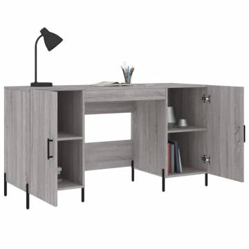 Desk Grey Sonoma 140x50x75 cm Engineered Wood - Elegant Charm