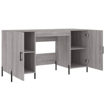 Desk Grey Sonoma 140x50x75 cm Engineered Wood - Elegant Charm