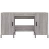 Desk Grey Sonoma 140x50x75 cm Engineered Wood - Elegant Charm