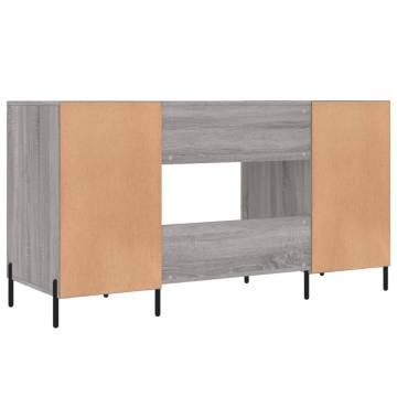 Desk Grey Sonoma 140x50x75 cm Engineered Wood - Elegant Charm