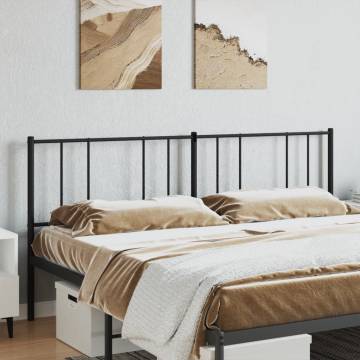 Stylish Black Metal Headboard - 180 cm for Any Bedroom