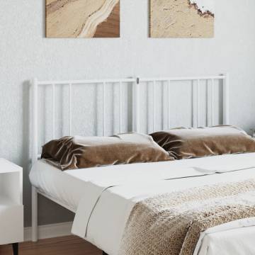 Stylish Metal Headboard White 150 cm - Enhance Your Bedroom