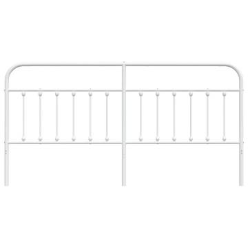 Stylish Metal Headboard White 200 cm | Hipomarket