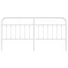 Stylish Metal Headboard White 200 cm | Hipomarket