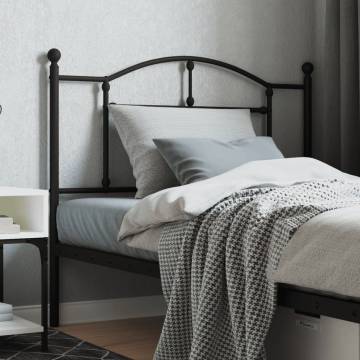 Stylish Metal Headboard Black 107 cm | HipoMarket