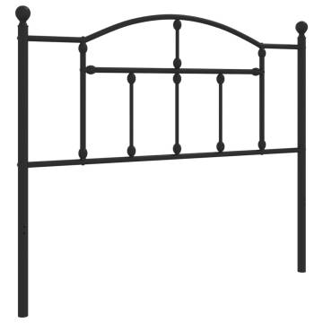 Stylish Metal Headboard Black 107 cm | HipoMarket