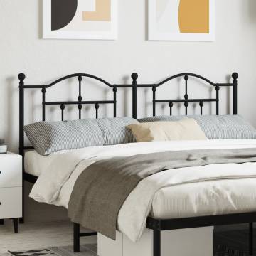 Stylish Black Metal Headboard for 160 cm Beds | HIPO Market