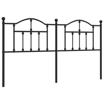 Stylish Black Metal Headboard for 160 cm Beds | HIPO Market